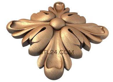 Розетки (Белопероне, RZ_1133) 3D модель для ЧПУ станка